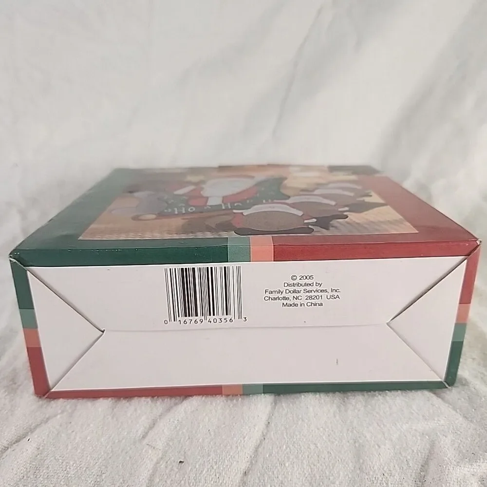 5 pc Holliday Wooden 4 Coaster Set - Santa  & Sleigh OR Snowmen 2006